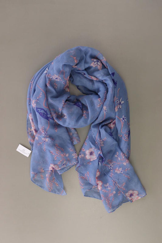Tuch mit Blumenmuster blau