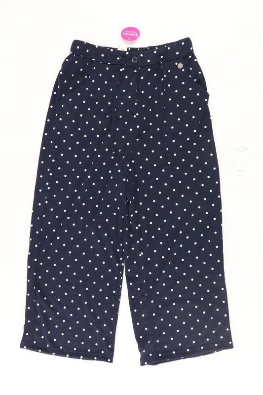 Gina Collection Hose Gr. 38 gepunktet neuwertig blau aus Polyester