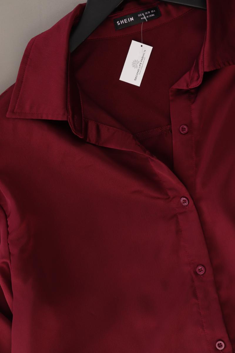 Shein Satinbluse Gr. M Langarm rot aus Polyester