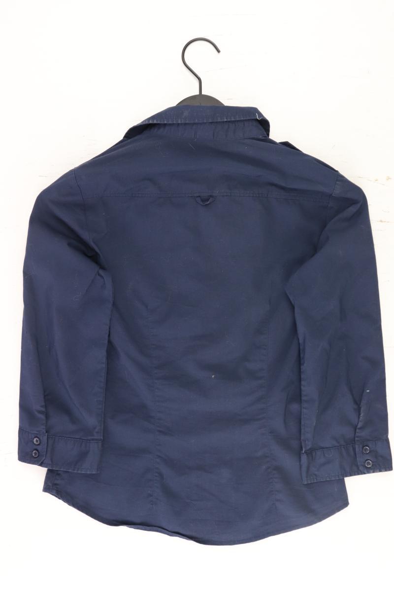 H&M Bluse Gr. 38 3/4 Ärmel blau aus Baumwolle