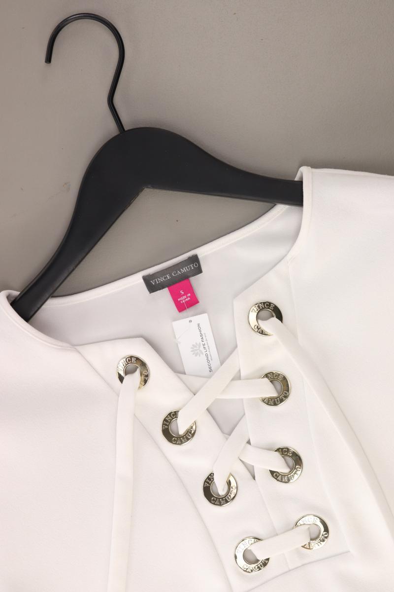 Vince Camuto Schluppenbluse Gr. S 3/4 Ärmel weiß aus Polyester