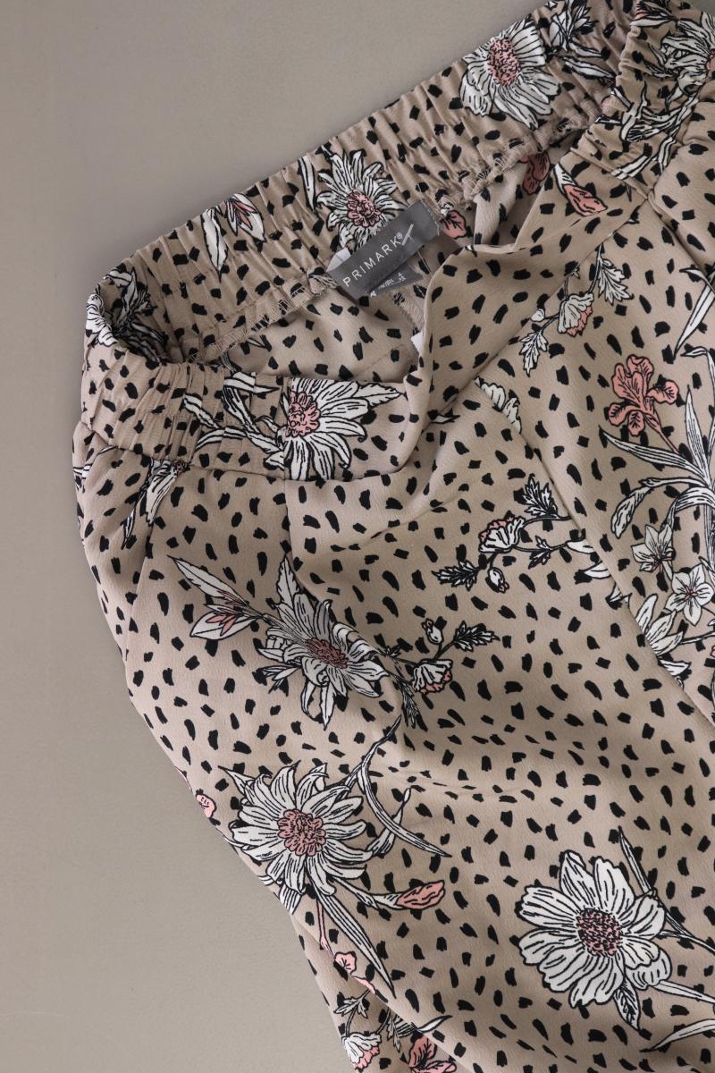 Primark Hose Gr. 32 mit Blumenmuster braun aus Polyester
