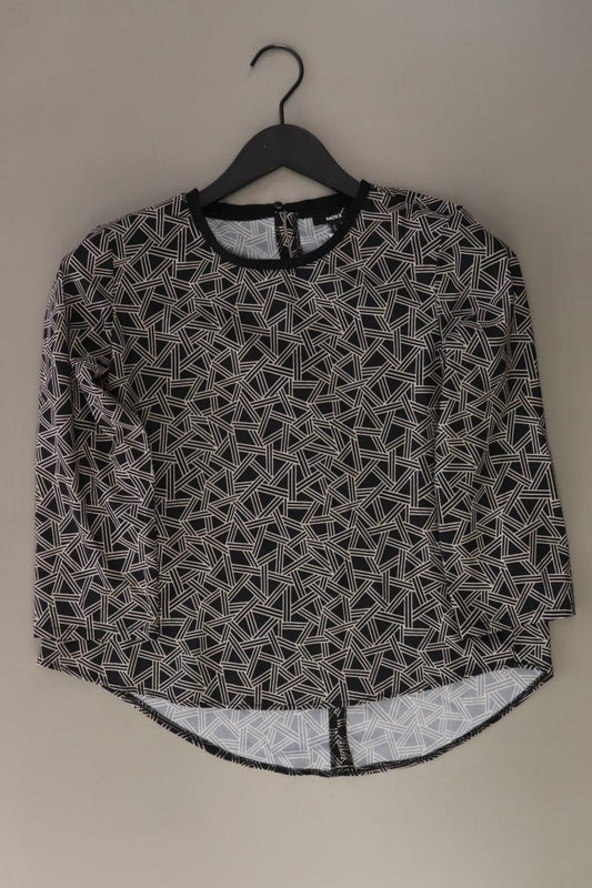 Mexx Classic Bluse Gr. 34 geometrisches Muster 3/4 Ärmel schwarz aus Polyester