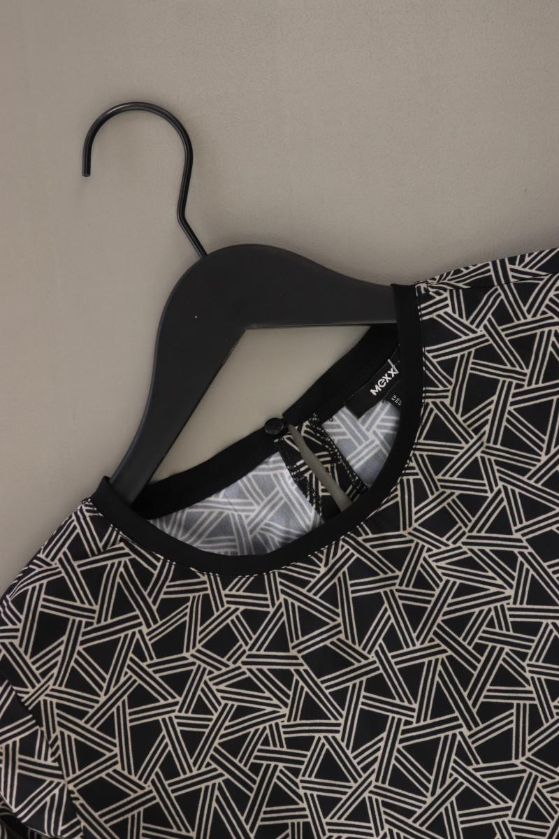 Mexx Classic Bluse Gr. 34 geometrisches Muster 3/4 Ärmel schwarz aus Polyester