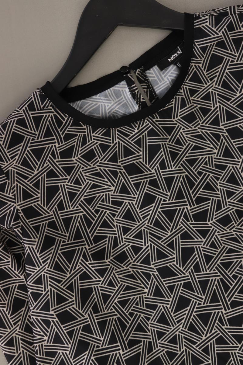 Mexx Classic Bluse Gr. 34 geometrisches Muster 3/4 Ärmel schwarz aus Polyester