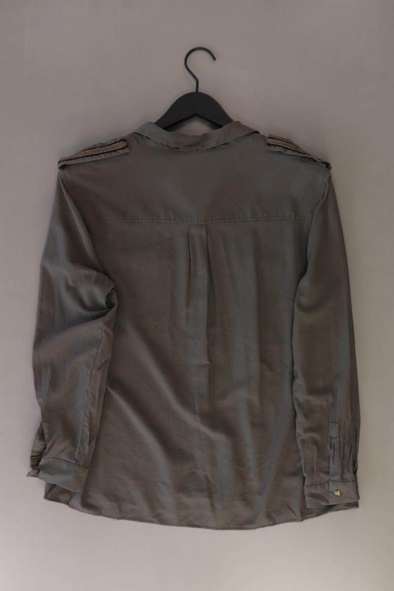 Mango Langarmbluse Gr. XL olivgrün aus Viskose