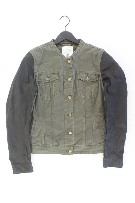 H&M Jeansjacke Gr. 40 olivgrün aus Baumwolle