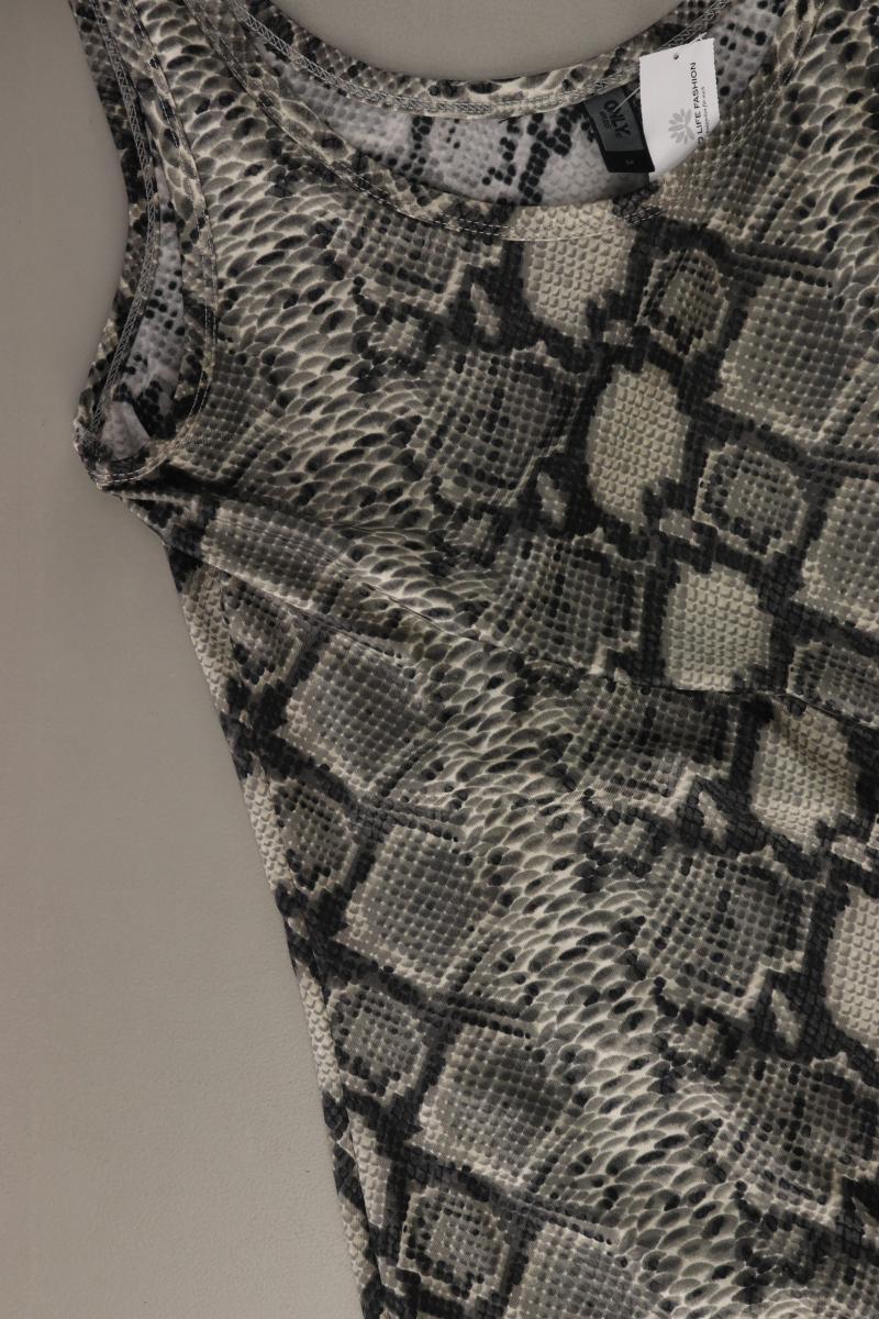 Only Schlauchkleid Gr. M mit Tierdruck Träger grau