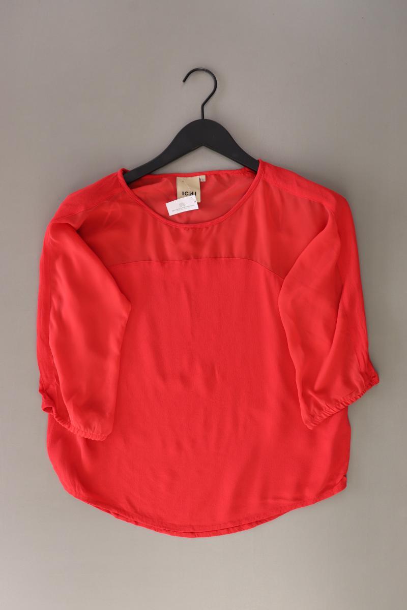 Ichi Classic Bluse Gr. XS neuwertig 3/4 Ärmel rot aus Viskose