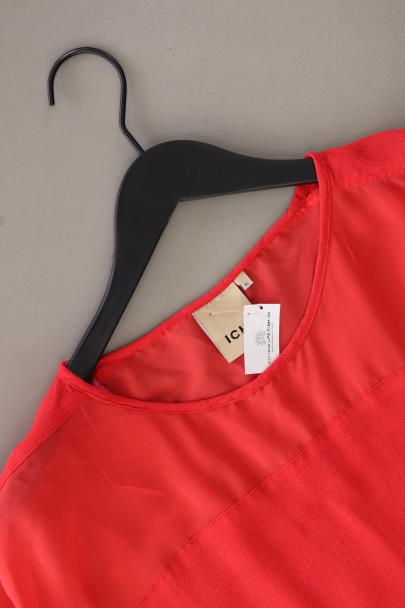 Ichi Classic Bluse Gr. XS neuwertig 3/4 Ärmel rot aus Viskose