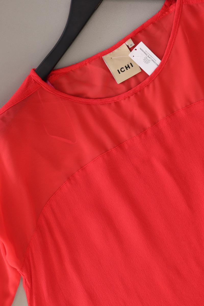 Ichi Classic Bluse Gr. XS neuwertig 3/4 Ärmel rot aus Viskose