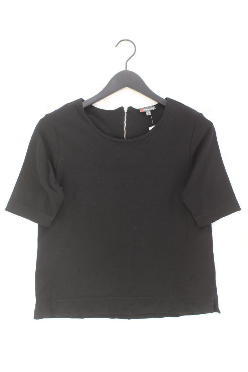 Street One T-Shirt Gr. 38 Kurzarm schwarz aus Viskose