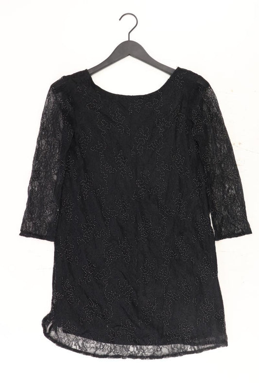 Zara Spitzenkleid Gr. XS mit Blumenmuster Langarm schwarz