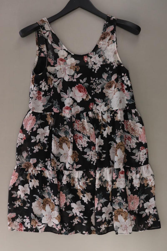 Glamorous Chiffonkleid Gr. UK 8 (XS) mit Blumenmuster neuwertig Träger schwarz