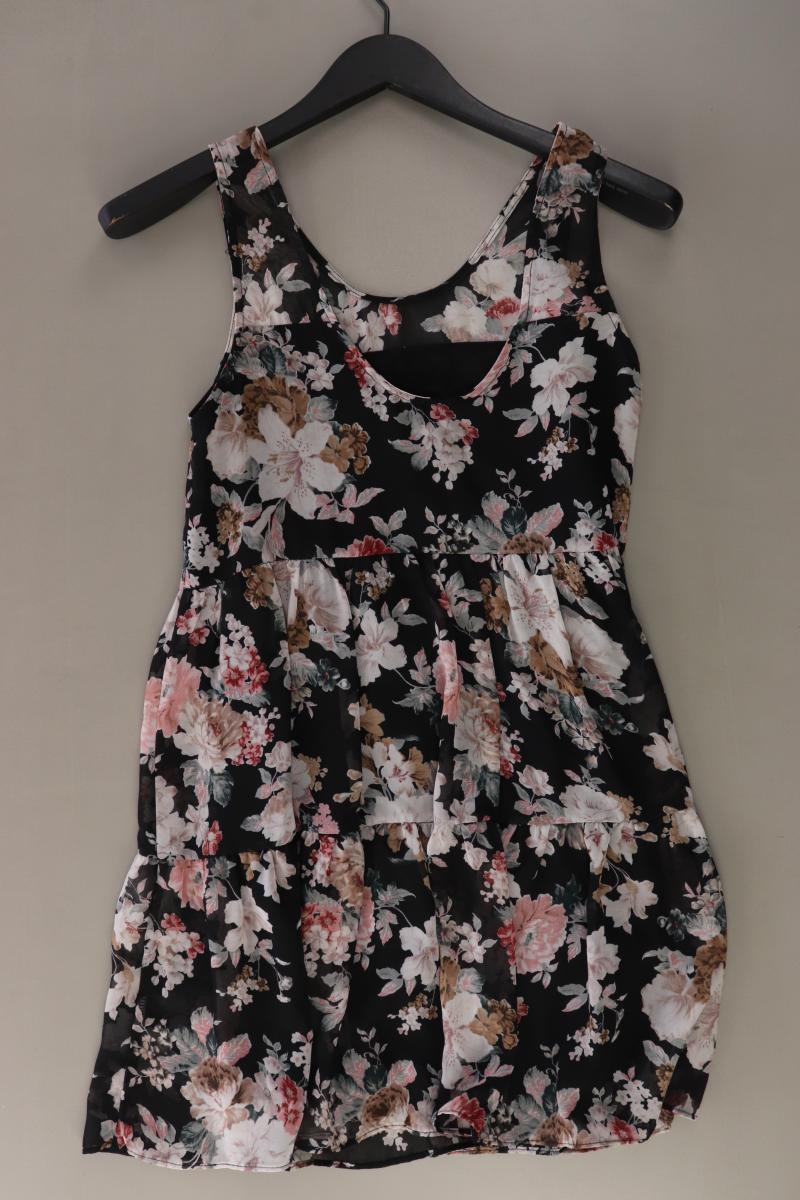 Glamorous Chiffonkleid Gr. UK 8 (XS) mit Blumenmuster neuwertig Träger schwarz