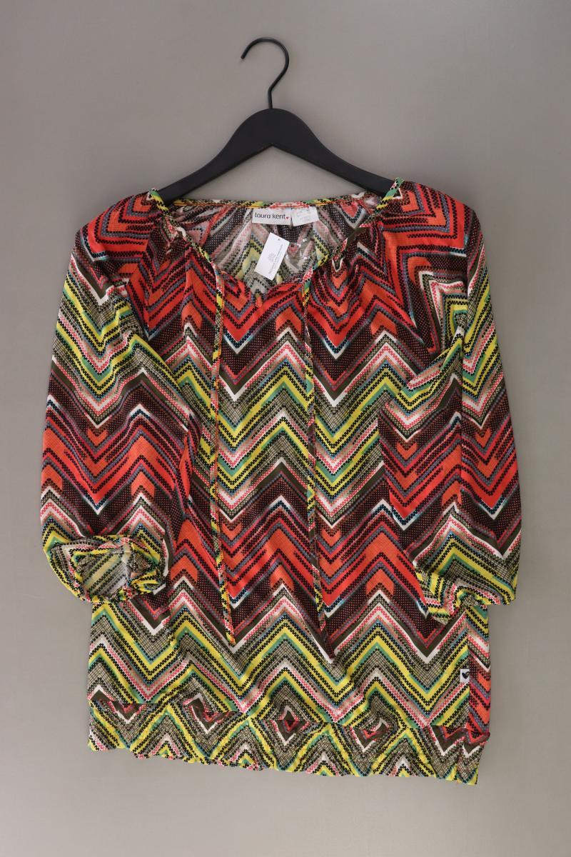 Laura Kent Shirt Gr. 42 geometrisches Muster 3/4 Ärmel mehrfarbig aus Polyester