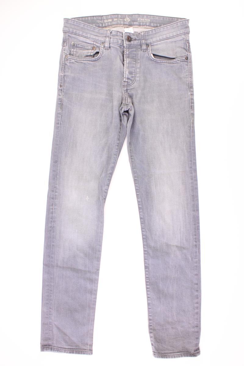 Straight Jeans Gr. W30/L32 grau aus Baumwolle