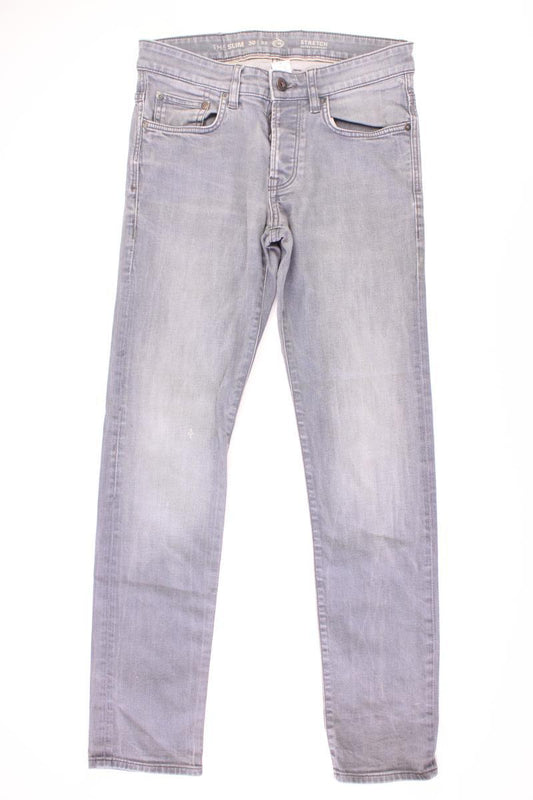 Straight Jeans Gr. W30/L32 grau aus Baumwolle