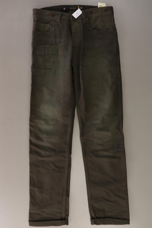 Salsa Five-Pocket-Hose für Herren Gr. w28/L32 olivgrün aus Baumwolle