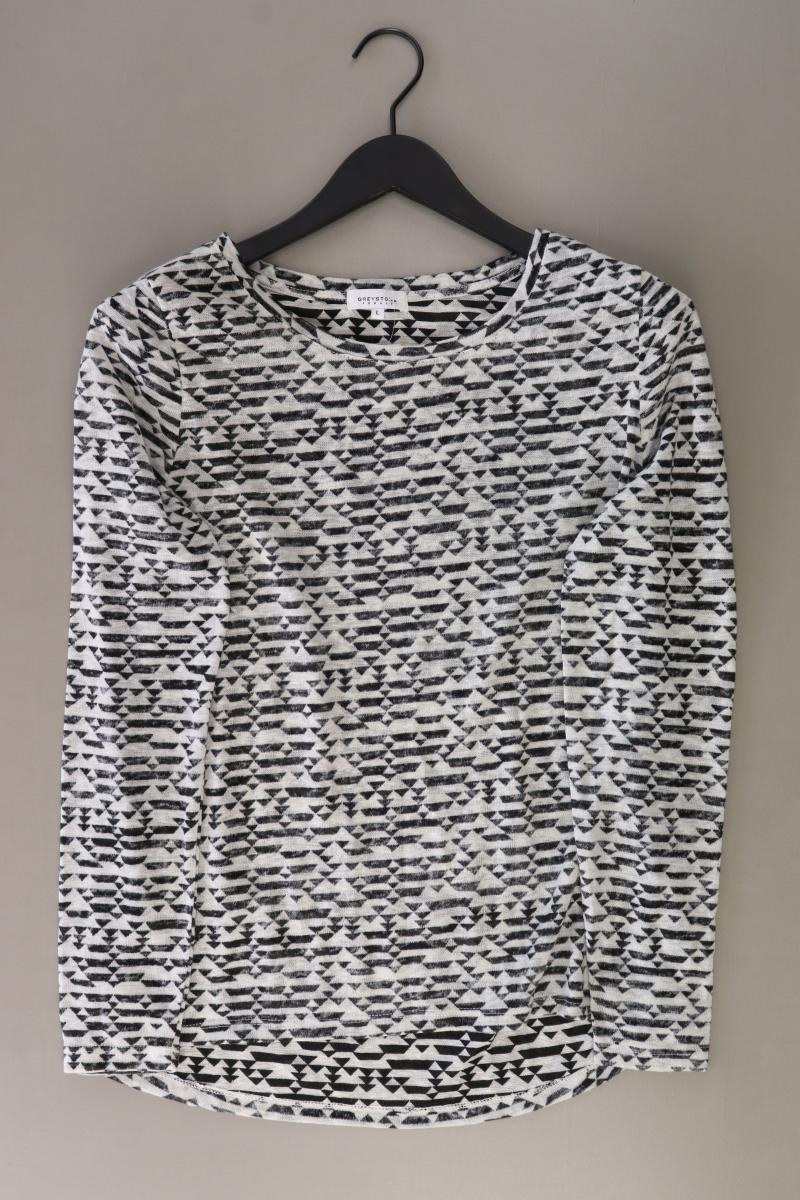 Greystone Strickshirt Gr. L geometrisches Muster Langarm grau aus Polyester