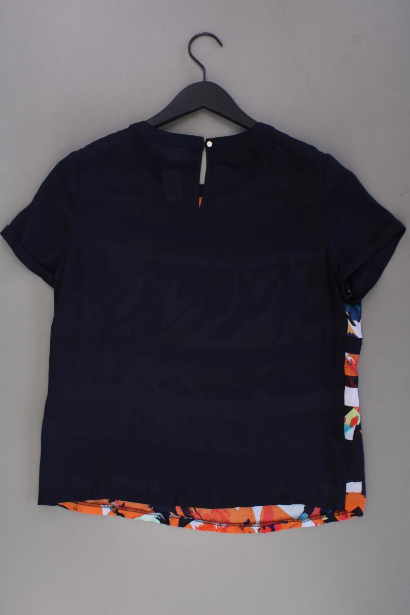 Kurzarmbluse Gr. M gestreift mehrfarbig aus Polyester
