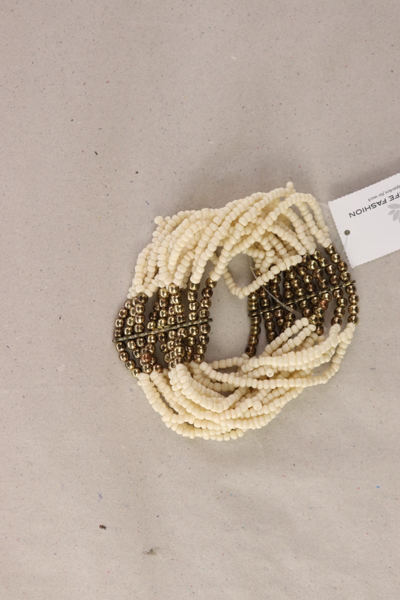 Perlenarmband creme