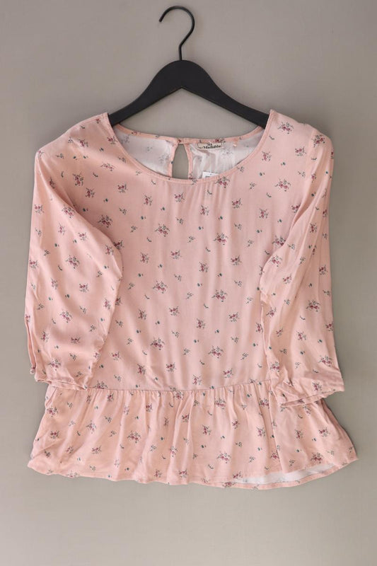 Multiblu Bluse Gr. 38 mit Blumenmuster 3/4 Ärmel rosa aus Viskose