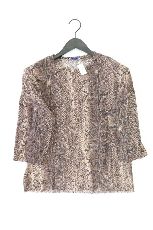 Zara Shirt Gr. M mit Tierdruck 3/4 Ärmel braun aus Viskose