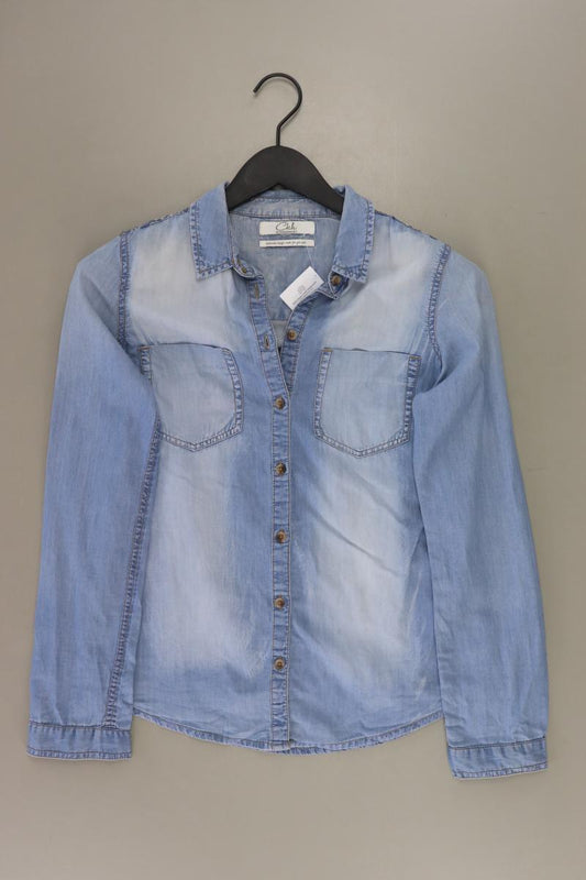Clockhouse Jeansbluse Gr. 36 Langarm blau aus Baumwolle