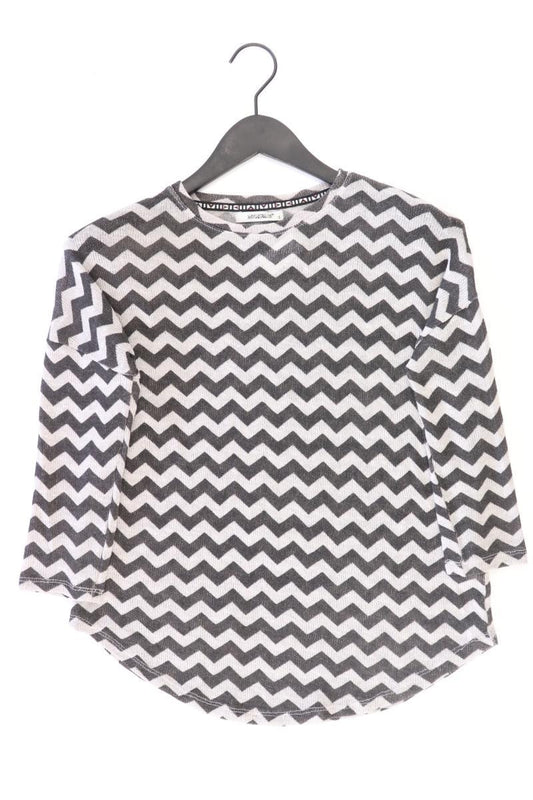 Shirt Gr. S geometrisches Muster 3/4 Ärmel grau aus Polyester