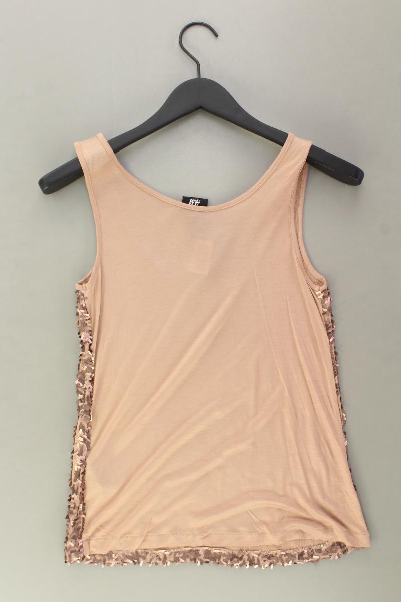 H&M Pailletten Top Gr. XS mit Pailletten braun aus Polyester