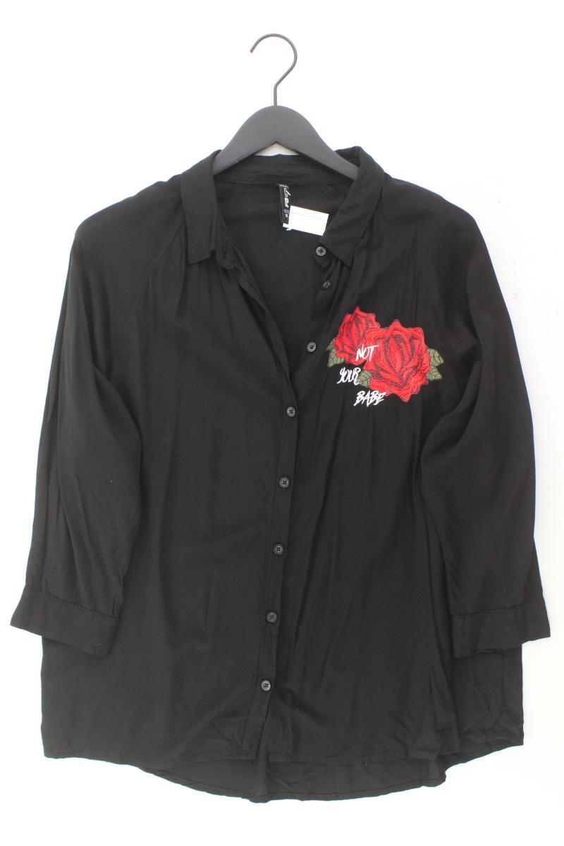 Langarmbluse Gr. XL schwarz
