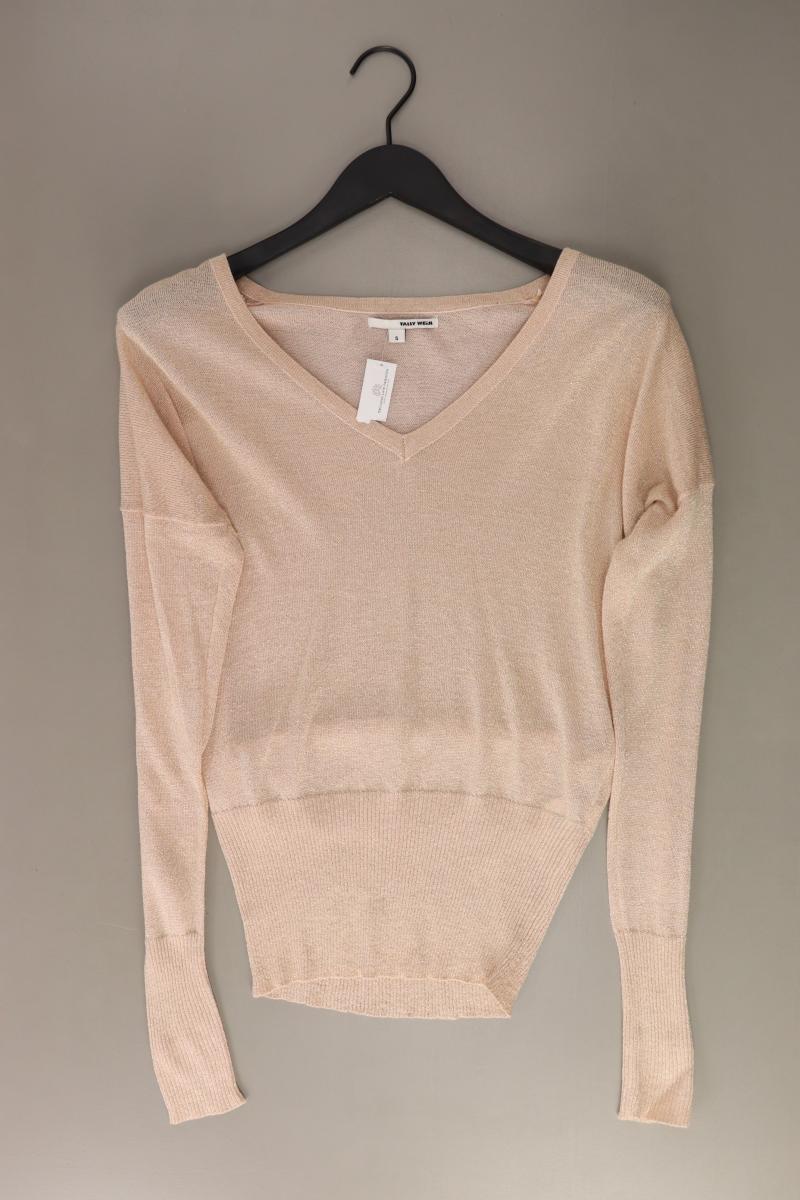 Tally Weijl Glitzerpullover Gr. S Langarm rosa aus Viskose