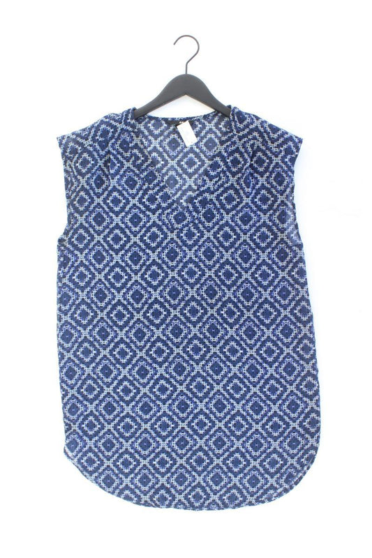 H&M Kurzarmkleid Gr. 38 blau aus Polyester