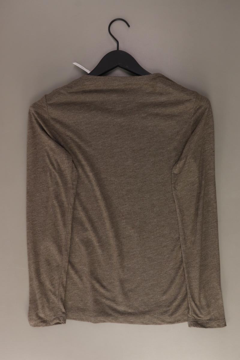 Longsleeve-Shirt Gr. 36 Langarm mit Glitzer mit Pailletten grau