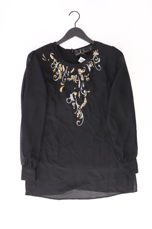 Alfredo Pauly Bluse mit Top Gr. 38 Langarm mit Pailletten schwarz aus Polyester