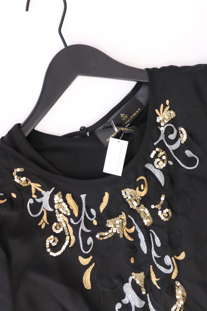Alfredo Pauly Bluse mit Top Gr. 38 Langarm mit Pailletten schwarz aus Polyester