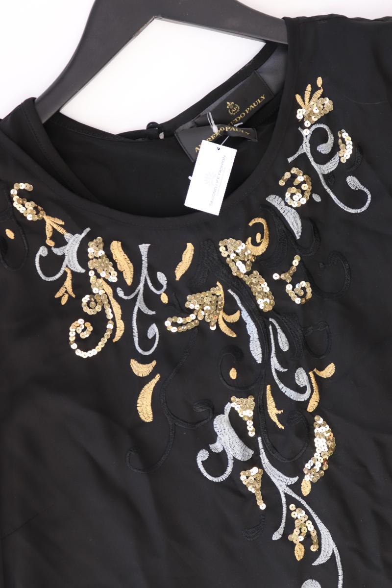 Alfredo Pauly Bluse mit Top Gr. 38 Langarm mit Pailletten schwarz aus Polyester