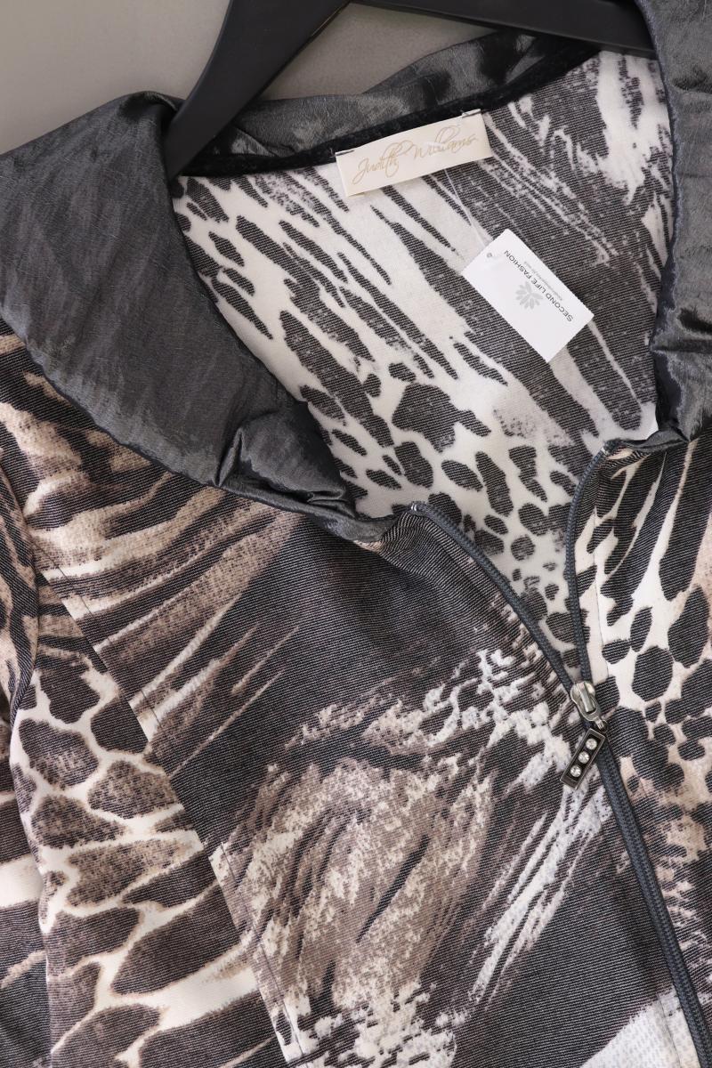 Judith Williams Cardigan Gr. 38 mit Tierdruck Langarm mehrfarbig aus Viskose