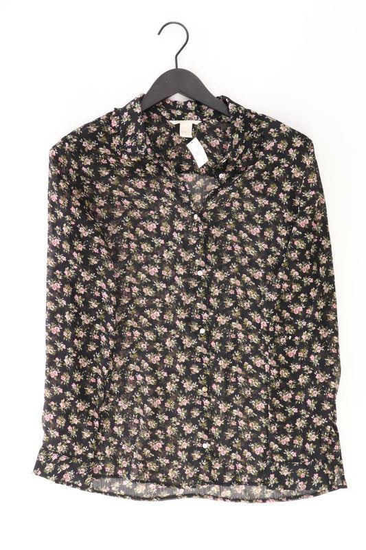 H&M Bluse Gr. 38 mit Blumenmuster Langarm mehrfarbig aus Polyester