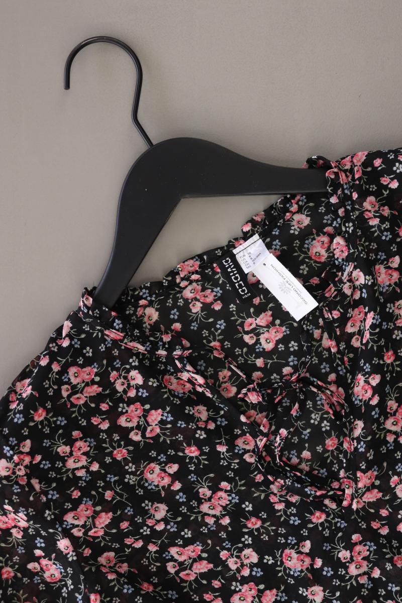 H&M Divided Bluse Gr. 38 mit Blumenmuster Langarm mehrfarbig aus Polyester