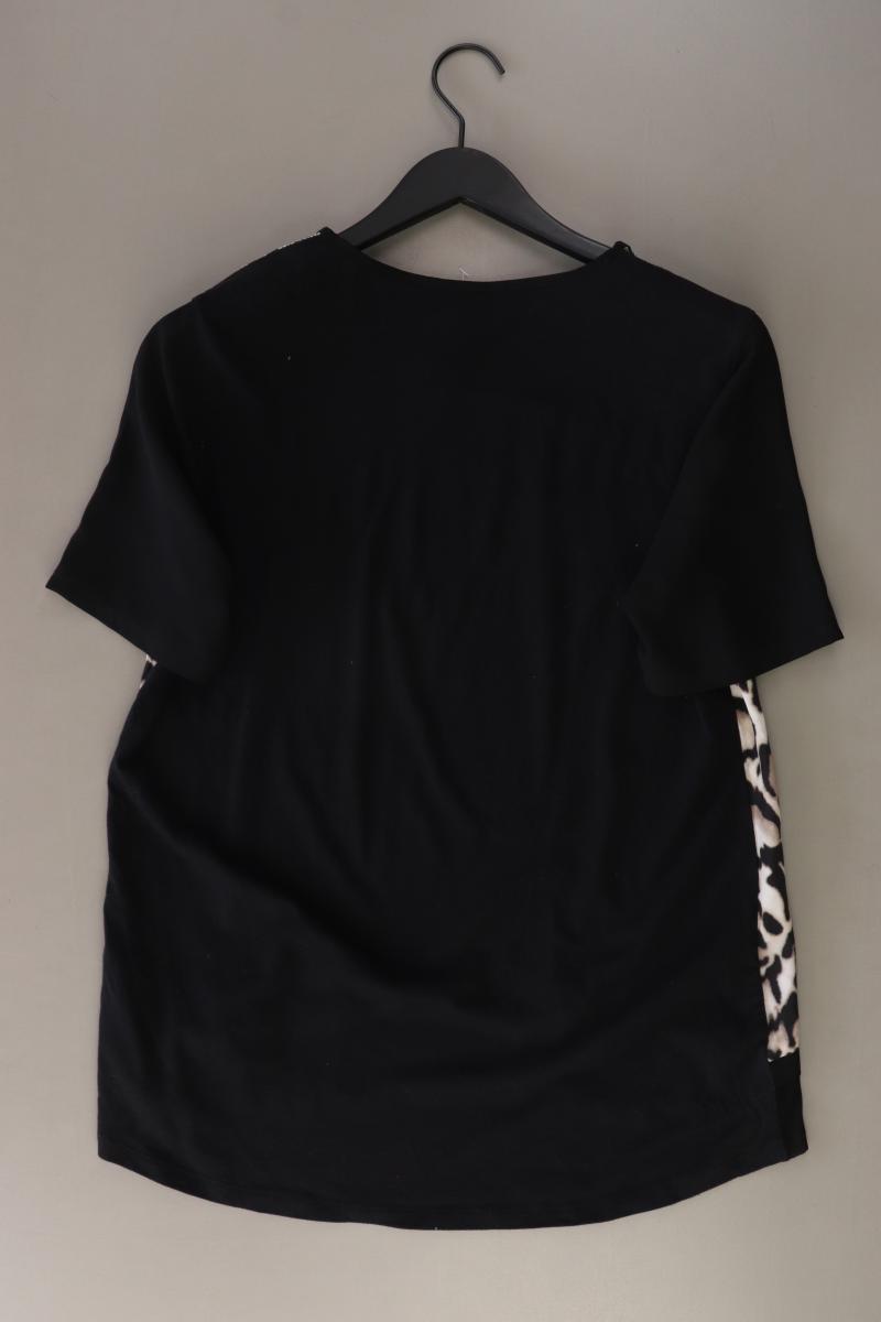Nice Connection Seidenbluse Gr. 40 mit Tierdruck Kurzarm mehrfarbig