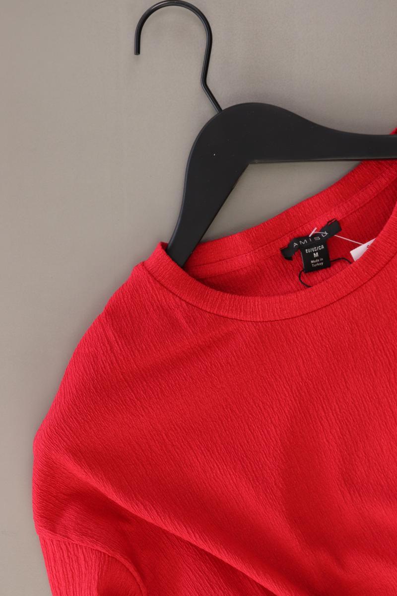 Amisu Langarmbluse Gr. M rot aus Polyester