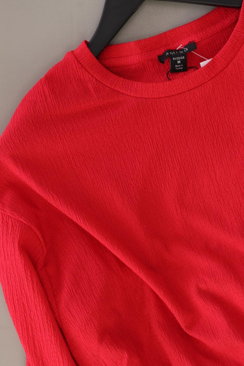 Amisu Langarmbluse Gr. M rot aus Polyester