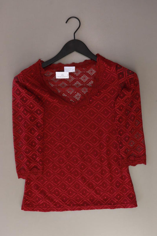 Shirt mit Spitze Gr. XS 3/4 Ärmel rot aus Polyamid