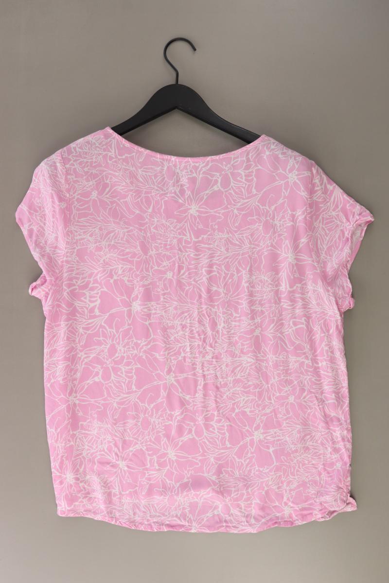 Greystone Kurzarmbluse Gr. XL mit Blumenmuster rosa aus Viskose