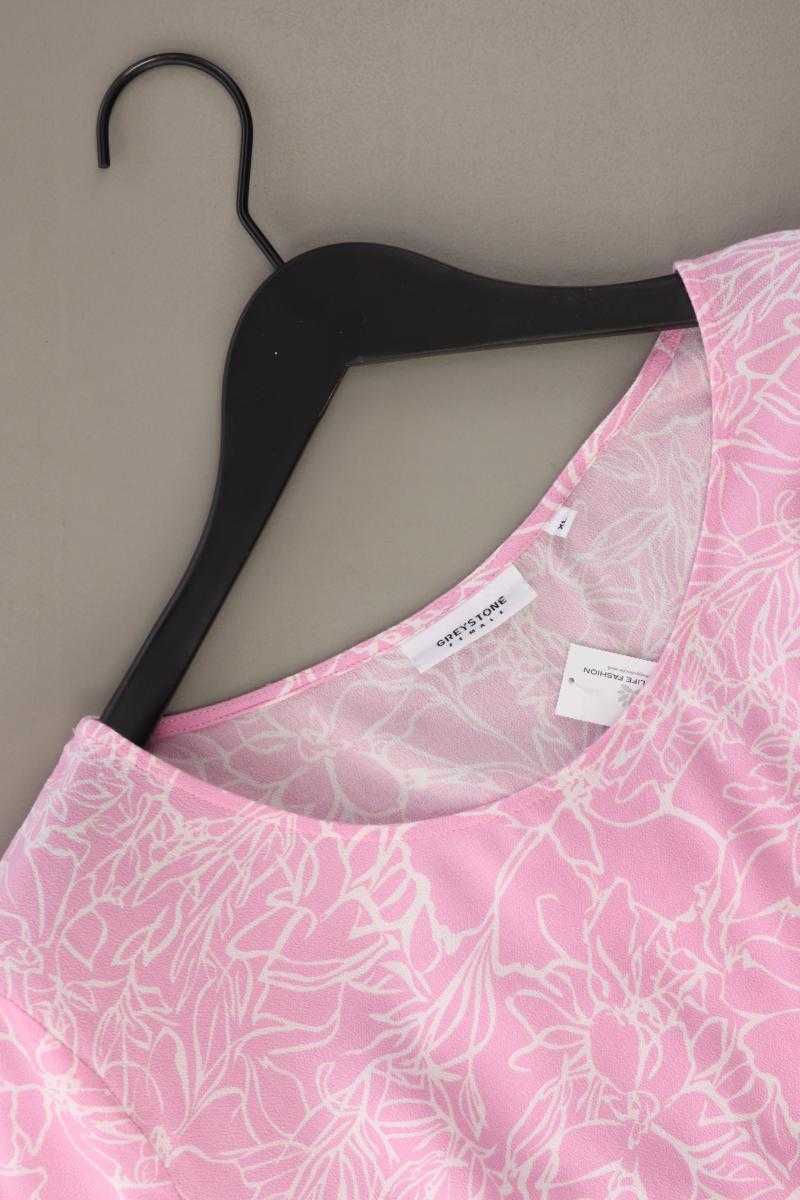 Greystone Kurzarmbluse Gr. XL mit Blumenmuster rosa aus Viskose