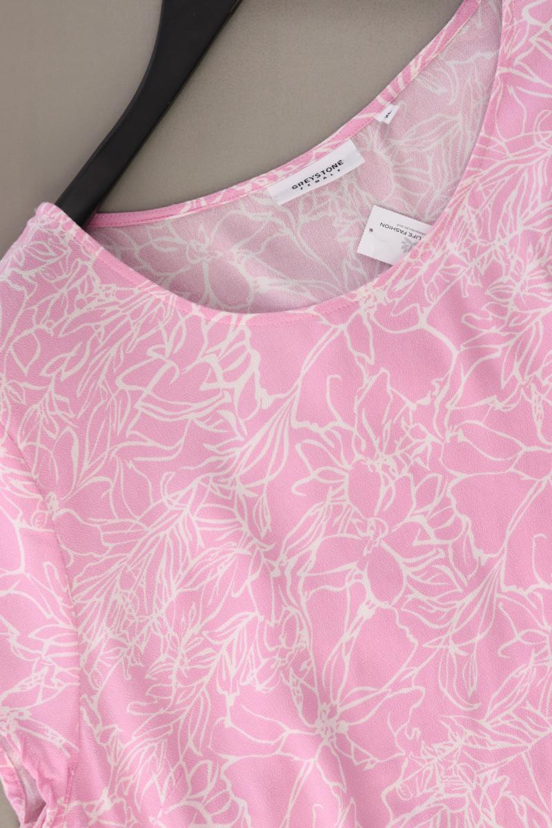 Greystone Kurzarmbluse Gr. XL mit Blumenmuster rosa aus Viskose
