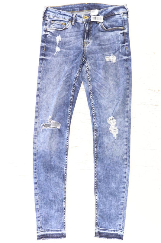 H&M Skinny Jeans Gr. W27 blau aus Baumwolle