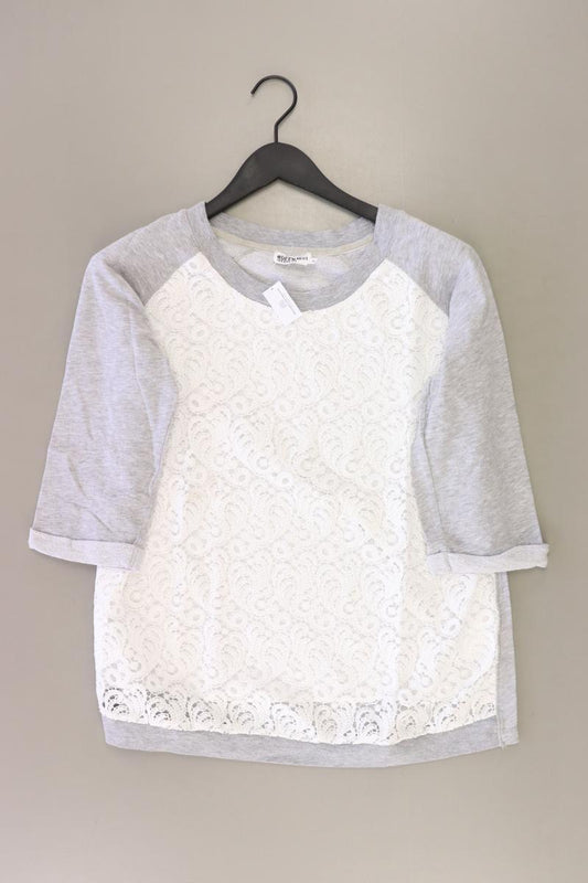 Shirt mit Spitze Gr. XL 3/4 Ärmel grau